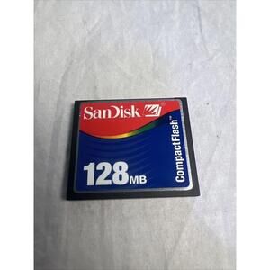 SanDisk 128MB CompactFlash CF Memory Card Genuine SDCFB-128/SDCFJ-128 Untested